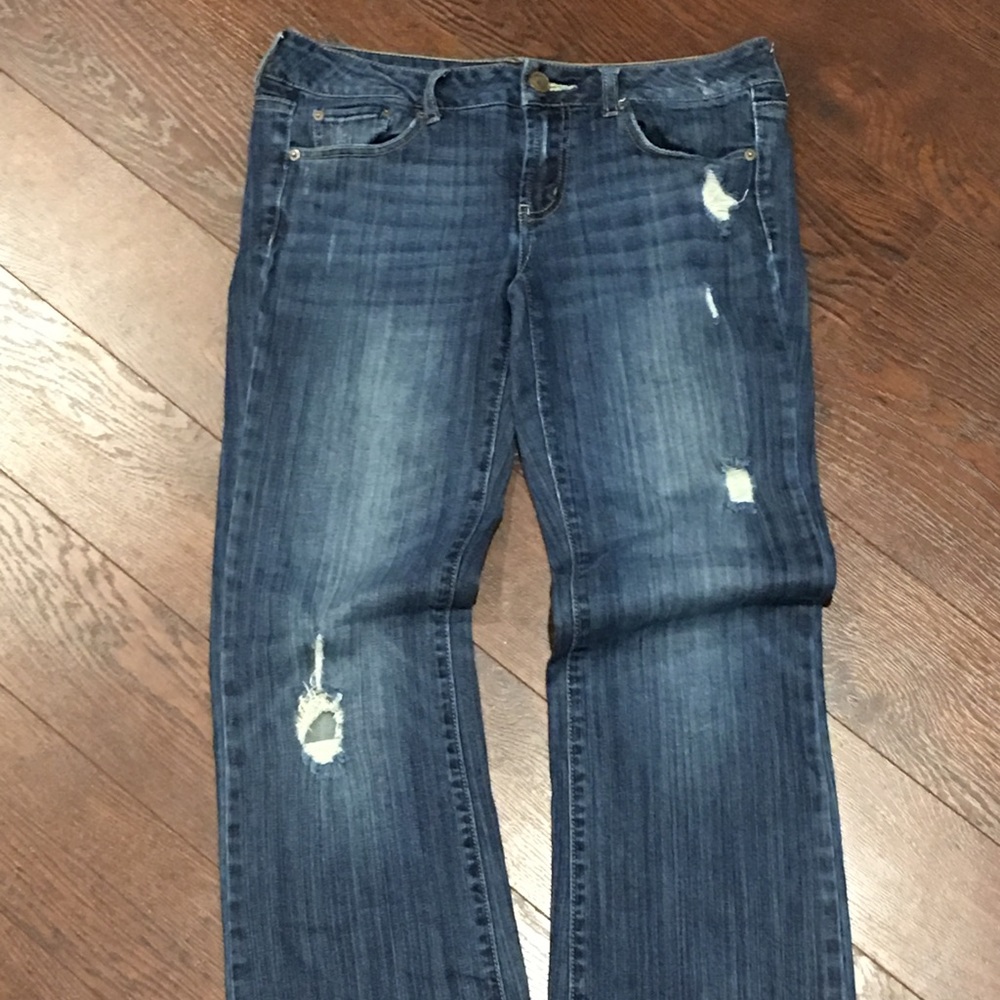 Distressed jeans